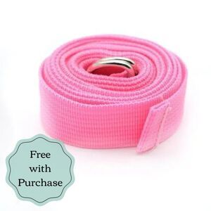 Yoga Strap 6ft - FREE W/ PURCHASE - Pink - Fitness Workout Tool - NEW        